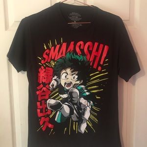 My Hero Academia Funimation Smash! Anime Black T-Shirt Mens Medium M